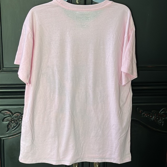 DISNEY Stitch sparkling Logo on a light pink T-shirt in size  GIRL 3-5 SMALL NWT - Picture 5 of 5